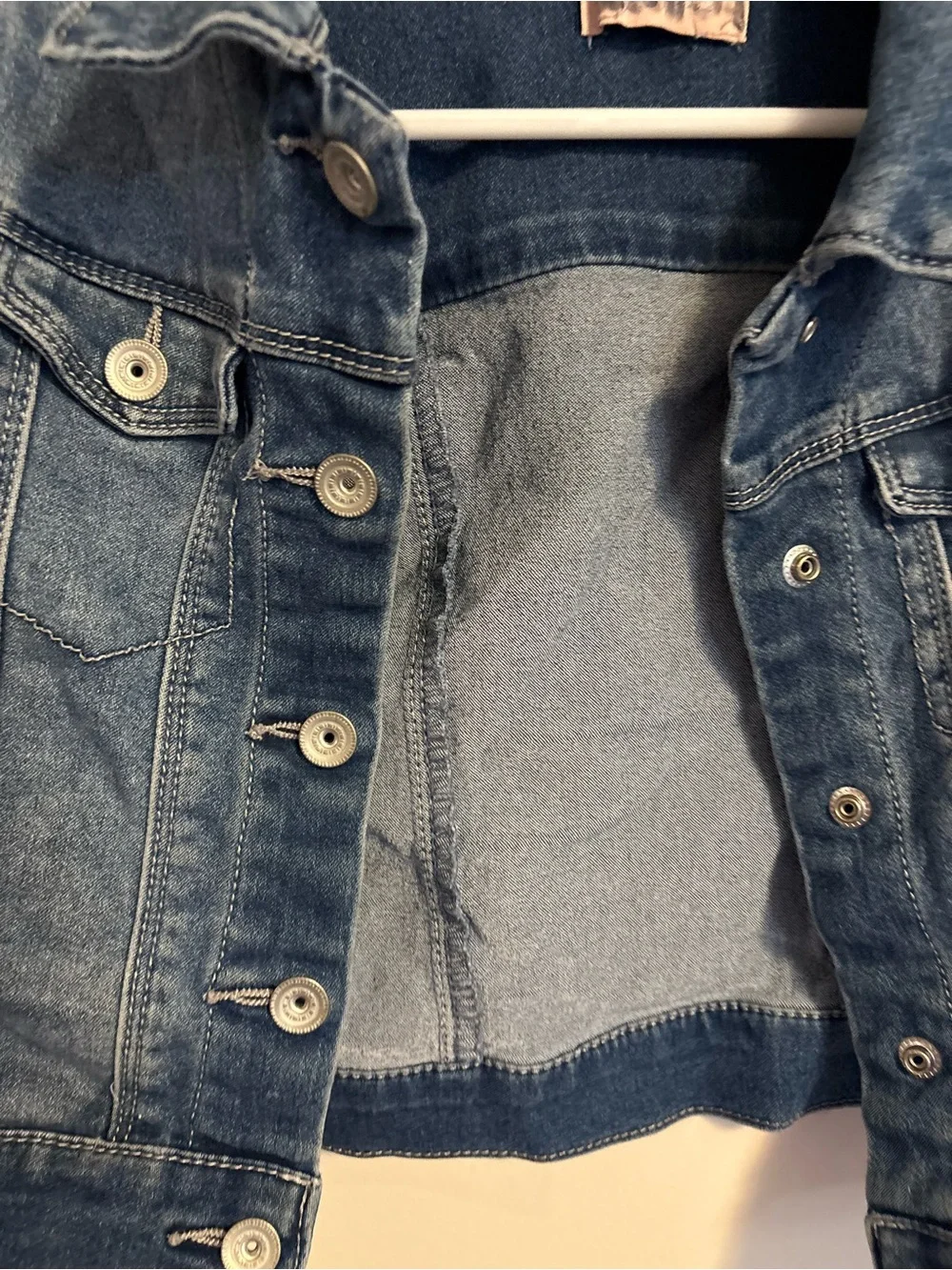 Kids Dark Blue Denim Jacket - Casual Button-Up